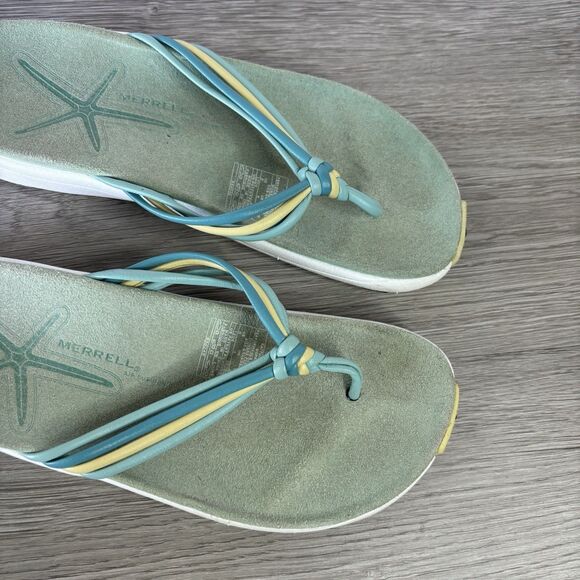 Merrell Kai Women's Turquoise Themed Knot Multi-Strap Thong sandals, Size 6 - Picture 3 of 9